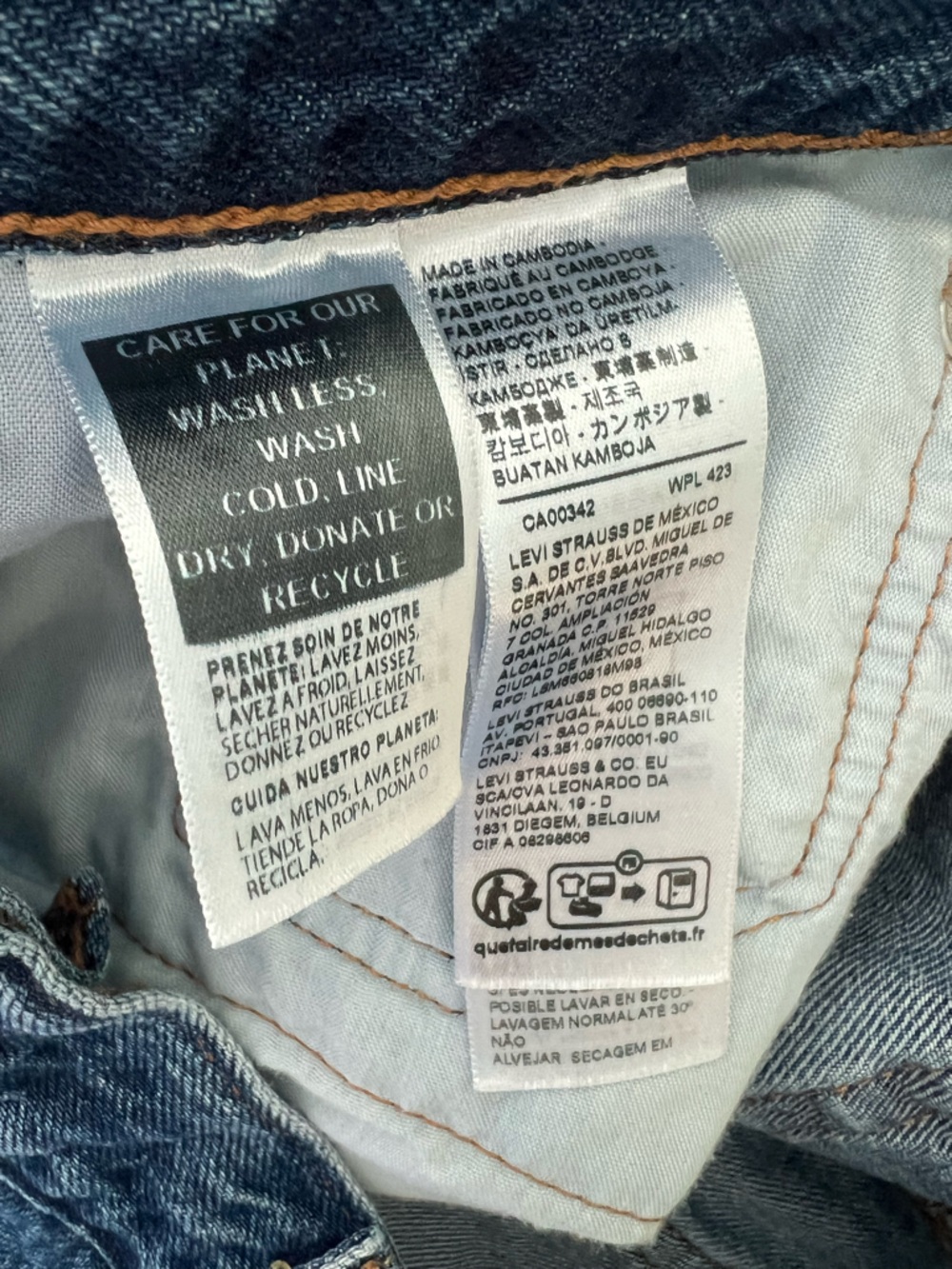 Levi’s Falda A-Line Decon Denim Skirt Size 34 - Picture 10 of 12